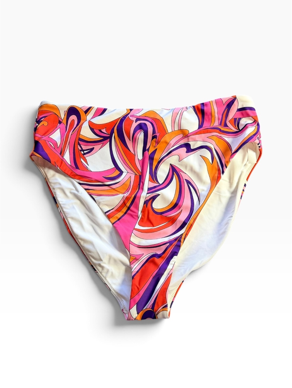 EXPRESS multi color swirl pattern high waist tummy control swim bottom XL New
